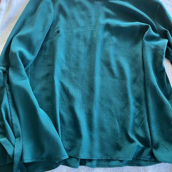 Teal Wide Sleeve Top - Picture 7 of 10